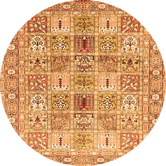 Square Persian Orange Traditional Rug, tr4767org