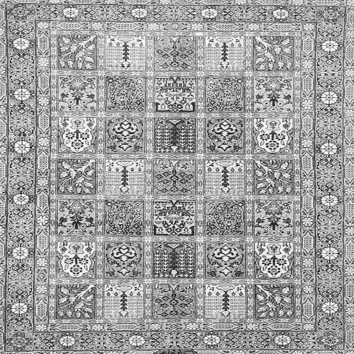 Serging Thickness of Persian Gray Traditional Rug, tr4767gry