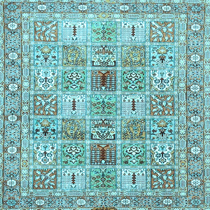 Square Persian Light Blue Traditional Rug, tr4767lblu