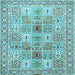Square Persian Light Blue Traditional Rug, tr4767lblu
