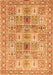 Serging Thickness of Machine Washable Persian Orange Traditional Area Rugs, wshtr4767org