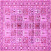 Square Persian Pink Traditional Rug, tr4767pnk