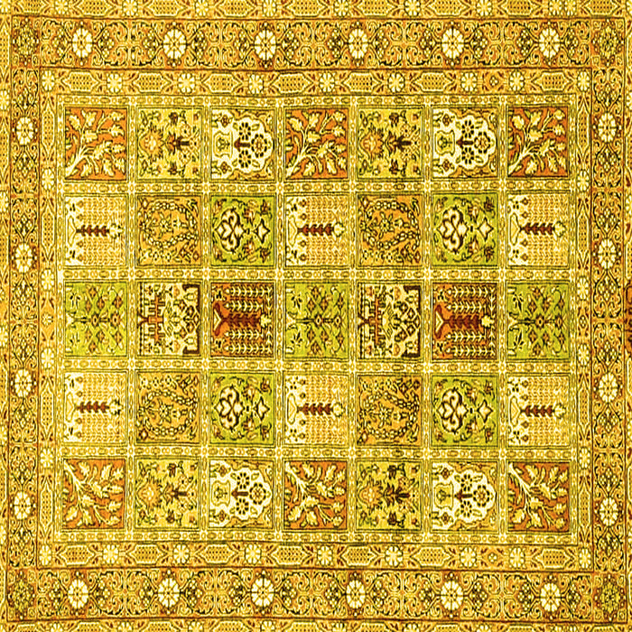 Square Persian Yellow Traditional Rug, tr4767yw