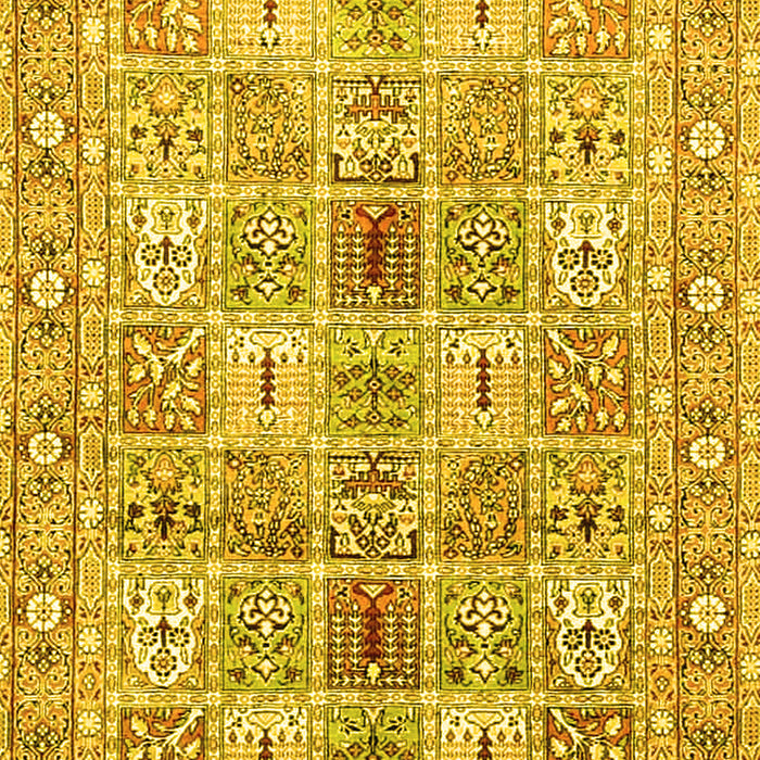 Machine Washable Persian Yellow Traditional Rug, wshtr4767yw