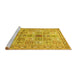 Sideview of Machine Washable Persian Yellow Traditional Rug, wshtr4767yw