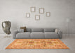 Machine Washable Persian Orange Traditional Area Rugs in a Living Room, wshtr4767org