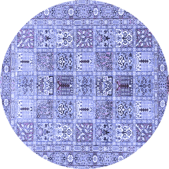 Round Persian Blue Traditional Rug, tr4767blu