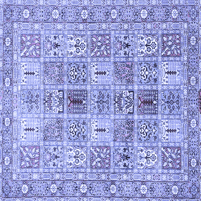 Square Persian Blue Traditional Rug, tr4767blu
