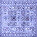Square Persian Blue Traditional Rug, tr4767blu
