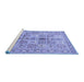 Sideview of Machine Washable Persian Blue Traditional Rug, wshtr4767blu