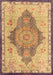 Machine Washable Persian Brown Traditional Rug, wshtr4768brn