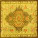 Square Persian Yellow Traditional Rug, tr4768yw