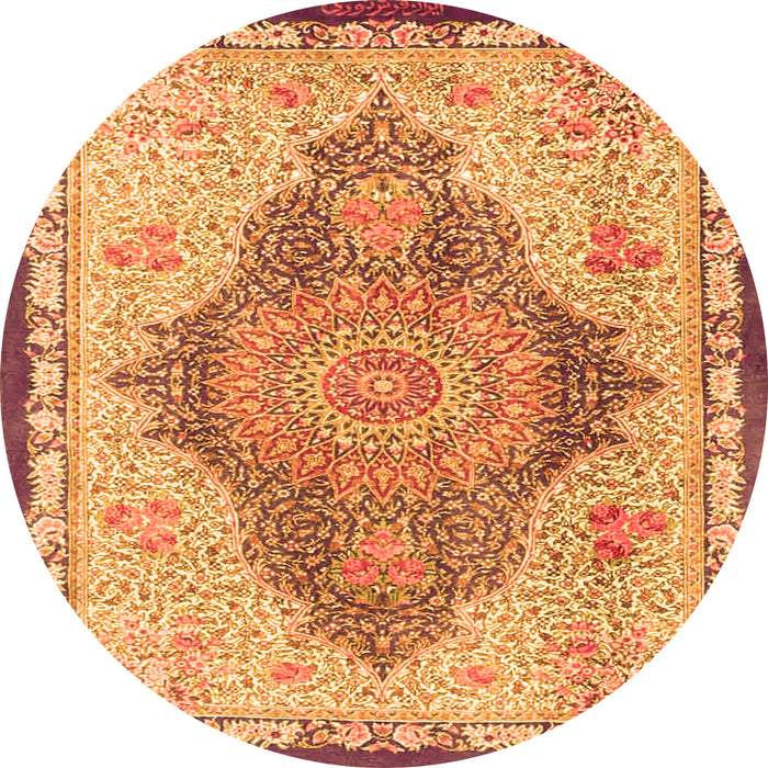 Square Persian Orange Traditional Rug, tr4768org