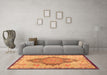 Machine Washable Persian Orange Traditional Area Rugs in a Living Room, wshtr4768org