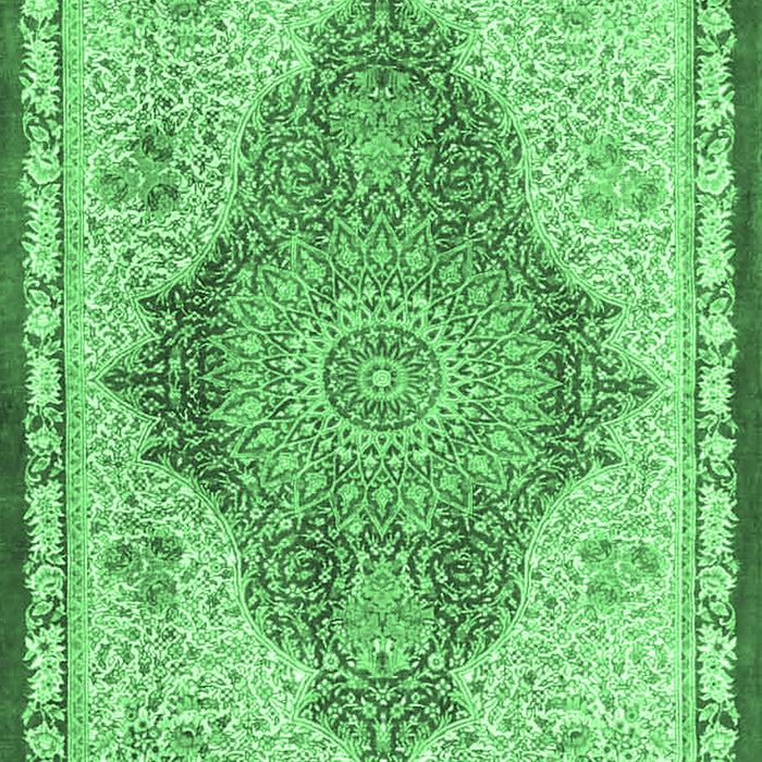 Machine Washable Persian Emerald Green Traditional Area Rugs, wshtr4768emgrn