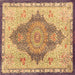 Square Machine Washable Persian Brown Traditional Rug, wshtr4768brn