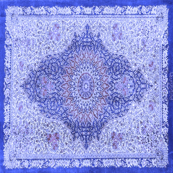 Square Persian Blue Traditional Rug, tr4768blu