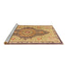 Sideview of Machine Washable Persian Brown Traditional Rug, wshtr4768brn