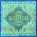 Square Persian Turquoise Traditional Rug, tr4768turq