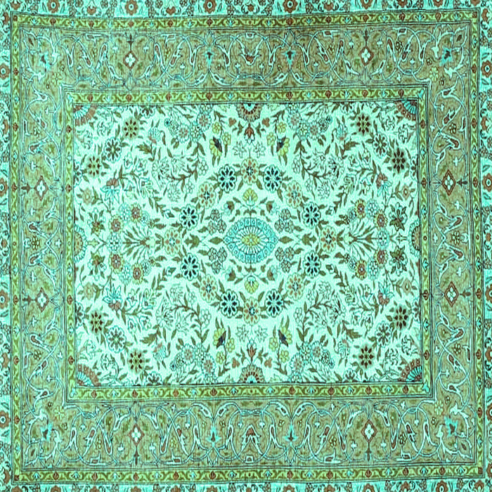 Square Persian Turquoise Traditional Rug, tr4769turq