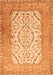 Serging Thickness of Machine Washable Persian Orange Traditional Area Rugs, wshtr4769org