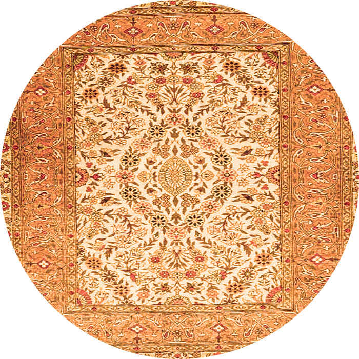 Square Persian Orange Traditional Rug, tr4769org
