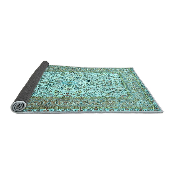 Sideview of Persian Light Blue Traditional Rug, tr4769lblu