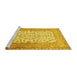 Sideview of Machine Washable Persian Yellow Traditional Rug, wshtr4769yw