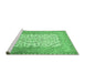 Sideview of Machine Washable Persian Emerald Green Traditional Area Rugs, wshtr4769emgrn