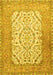 Machine Washable Persian Yellow Traditional Rug, wshtr4769yw