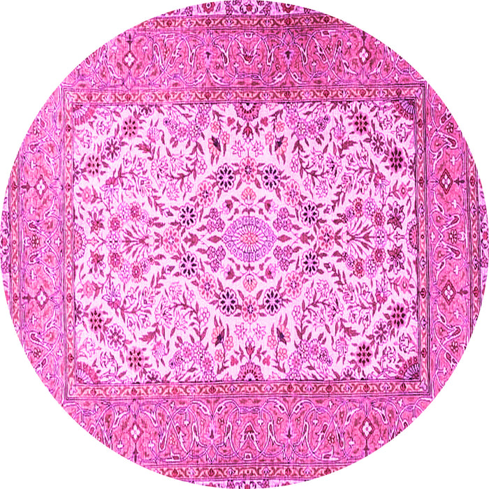 Round Persian Pink Traditional Rug, tr4769pnk