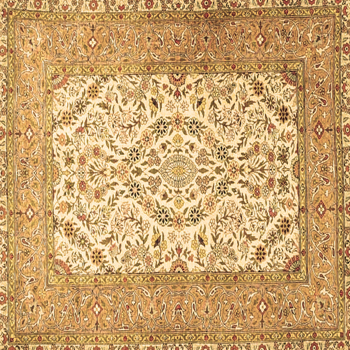 Square Persian Brown Traditional Rug, tr4769brn