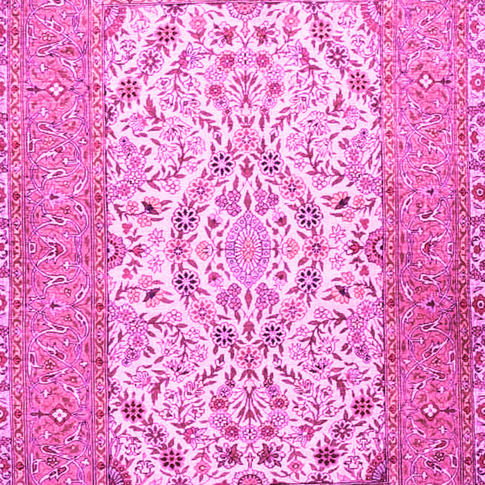 Machine Washable Persian Pink Traditional Rug, wshtr4769pnk