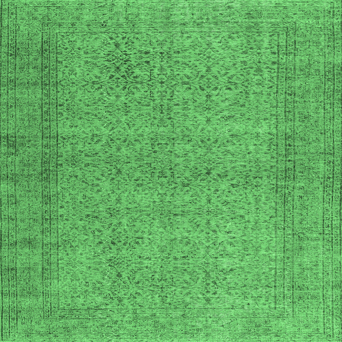 Square Persian Emerald Green Traditional Rug, tr476emgrn