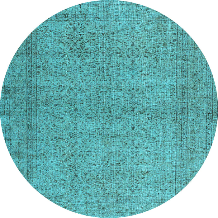 Round Persian Light Blue Traditional Rug, tr476lblu