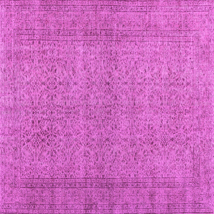 Square Machine Washable Persian Pink Traditional Rug, wshtr476pnk