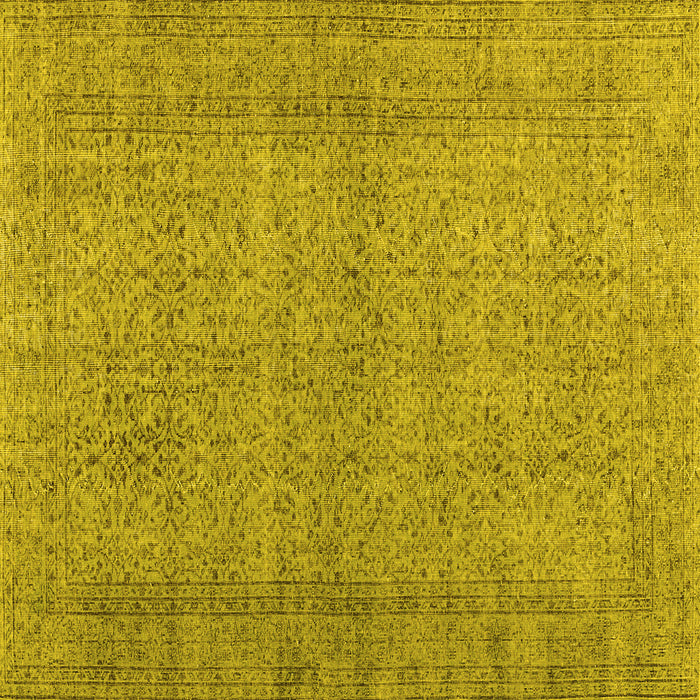 Square Persian Yellow Traditional Rug, tr476yw
