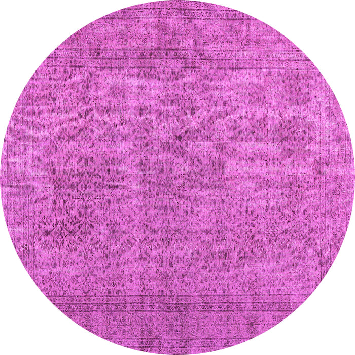 Round Persian Pink Traditional Rug, tr476pnk