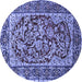 Round Persian Blue Traditional Rug, tr4770blu