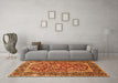 Machine Washable Persian Orange Traditional Area Rugs in a Living Room, wshtr4770org