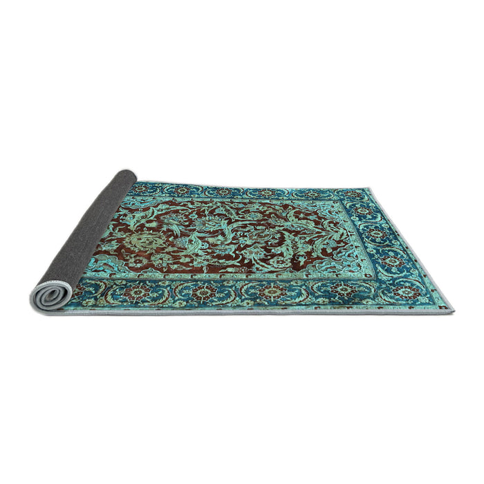 Sideview of Persian Light Blue Traditional Rug, tr4770lblu