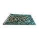 Sideview of Machine Washable Persian Light Blue Traditional Rug, wshtr4770lblu