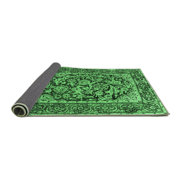 Sideview of Persian Emerald Green Traditional Rug, tr4770emgrn