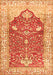 Animal Orange Traditional Rug, tr4771org