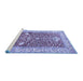 Sideview of Machine Washable Animal Blue Traditional Rug, wshtr4771blu