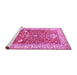 Sideview of Machine Washable Animal Pink Traditional Rug, wshtr4771pnk
