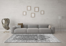 Machine Washable Animal Gray Traditional Rug in a Living Room,, wshtr4771gry