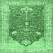 Square Machine Washable Animal Emerald Green Traditional Area Rugs, wshtr4771emgrn