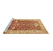 Sideview of Machine Washable Animal Brown Traditional Rug, wshtr4771brn