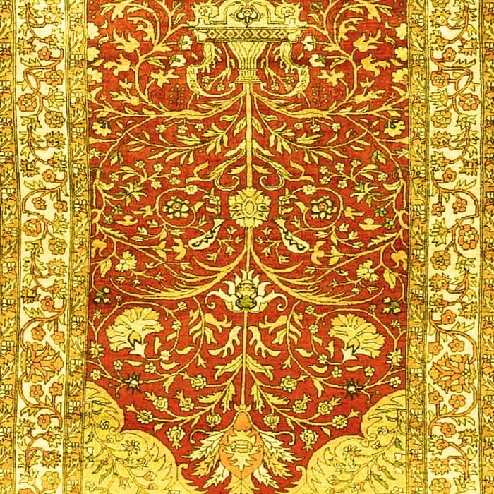 Animal Yellow Traditional Rug, tr4771yw